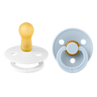 BIBS Pacifier Original - 2-pack in Baby Blue - Front View on White Background