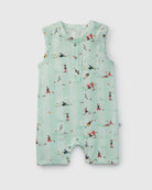 Loulou Lollipop Short Romper in The Beautiful Game — front view on white background