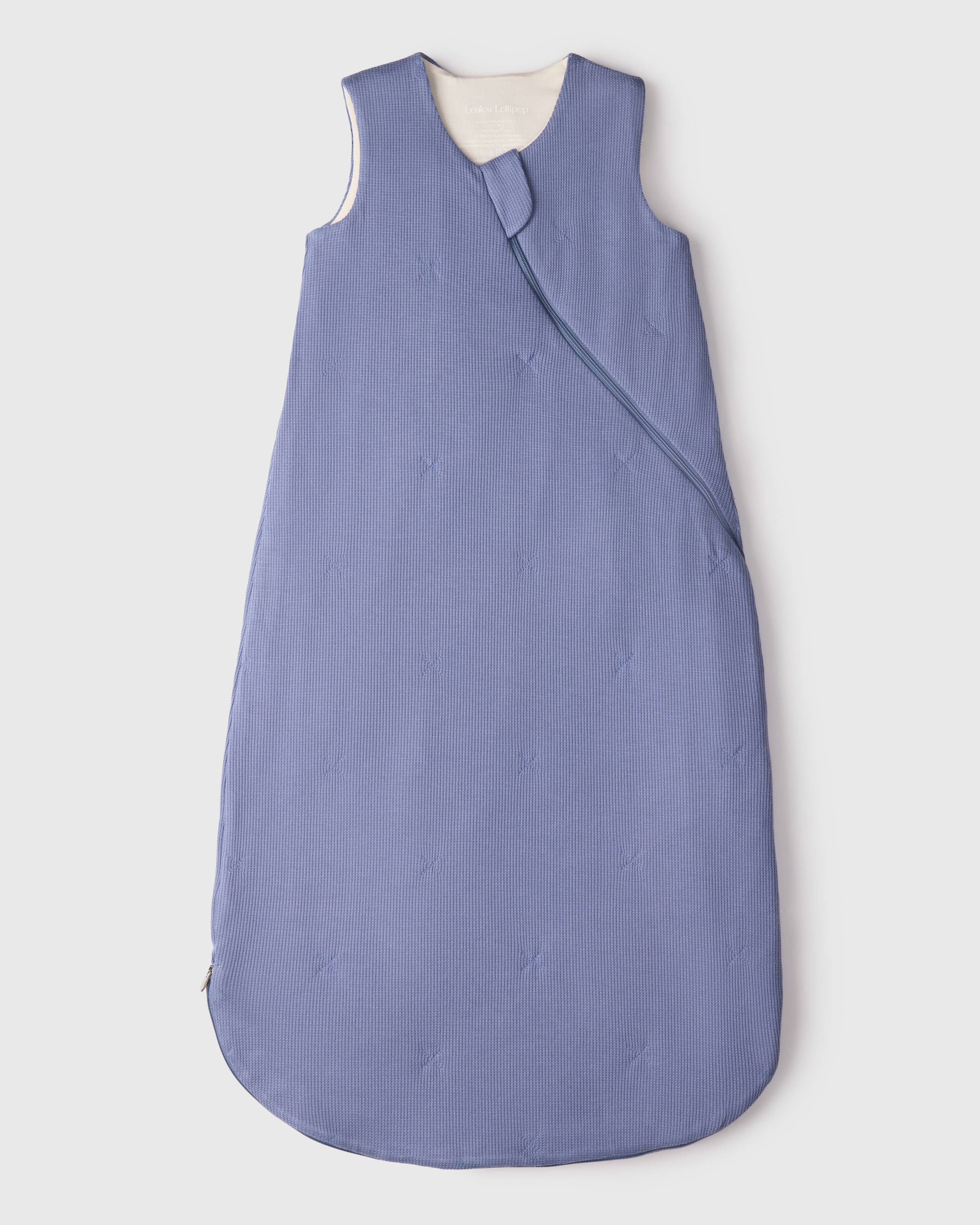 Loulou Lollipop TENCEL 1.0 TOG baby sleep bag in Denim Blue — front view on white background