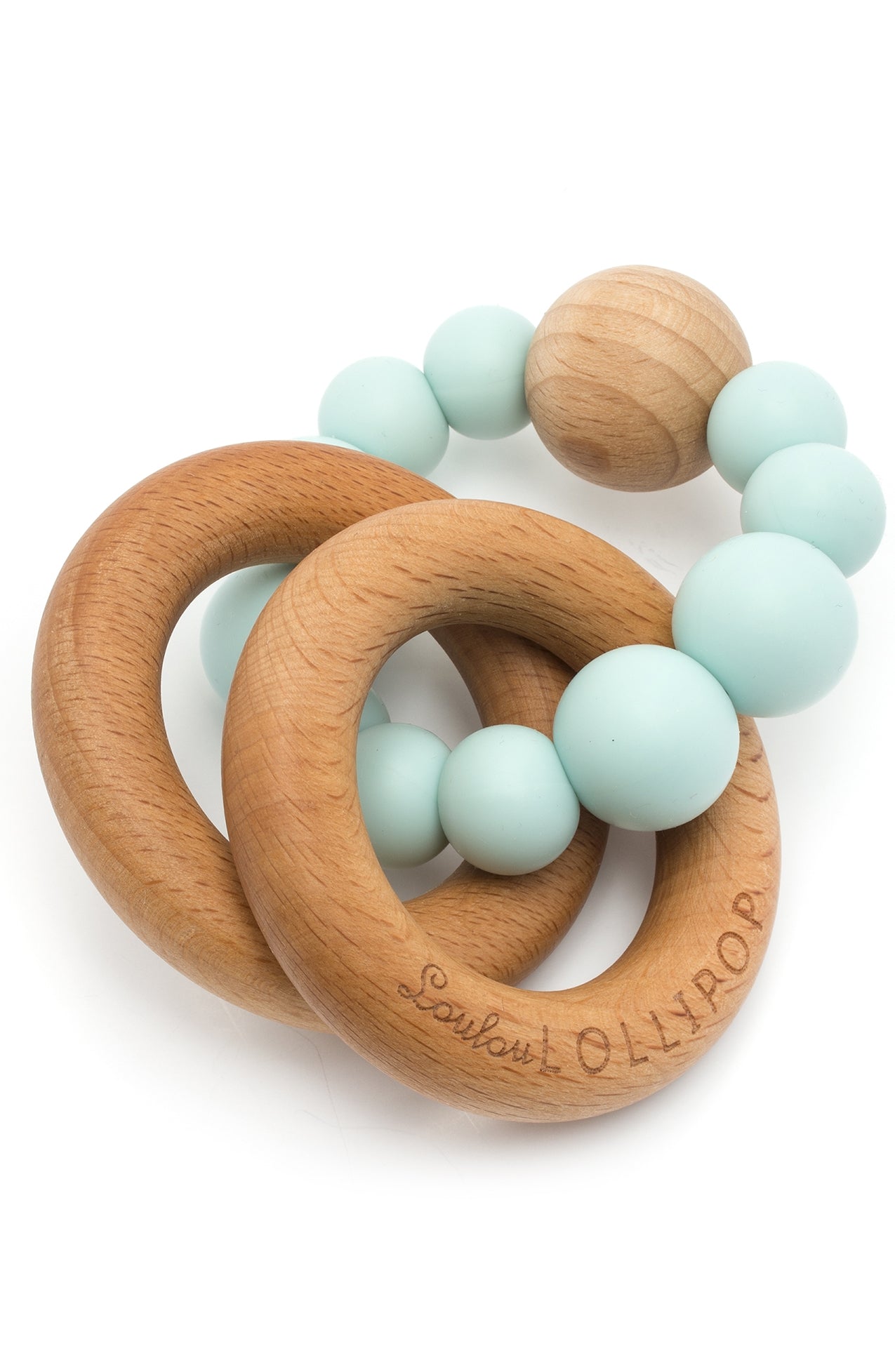 Bubble-Wood-and-Sillicone-Teether-Mint-1