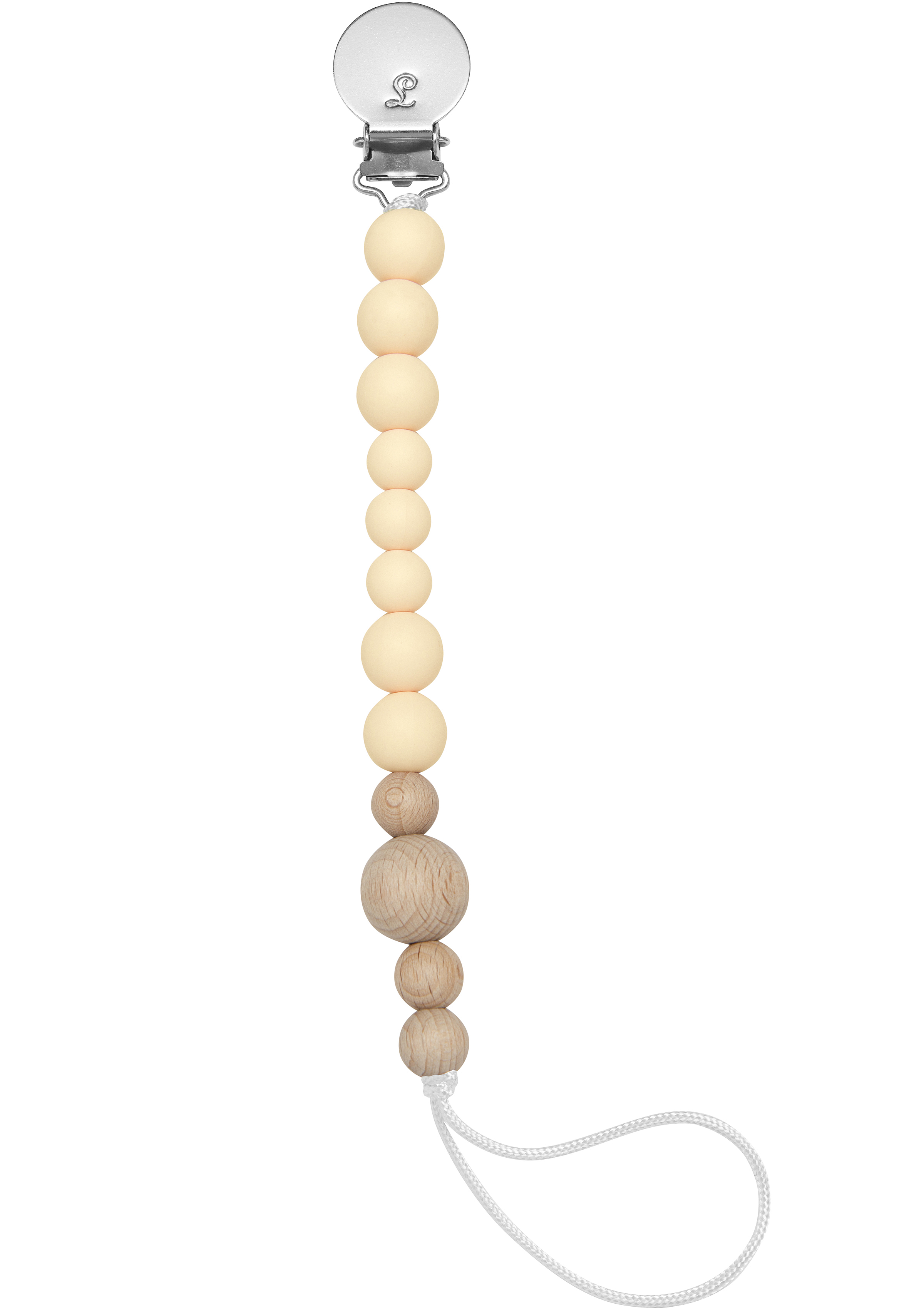 Pacifier Clip - Colour Block - Coconut Milk