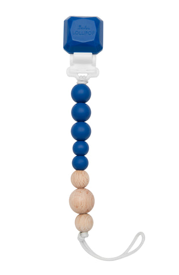 Colour Pop Silicone & Wood Pacifier Clip