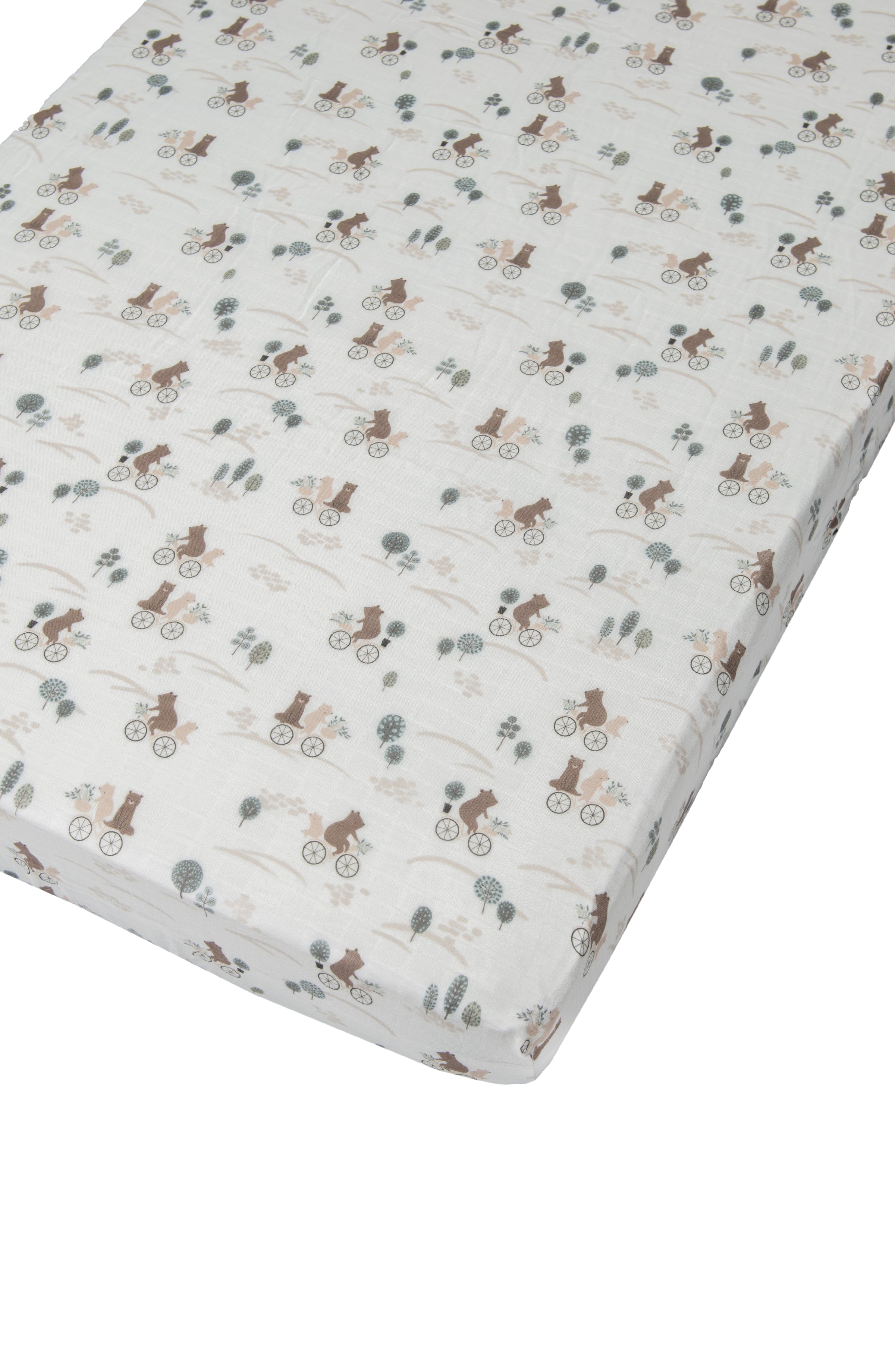 Loulou Lollipop Fitted Crib Sheet Bears on Bikes