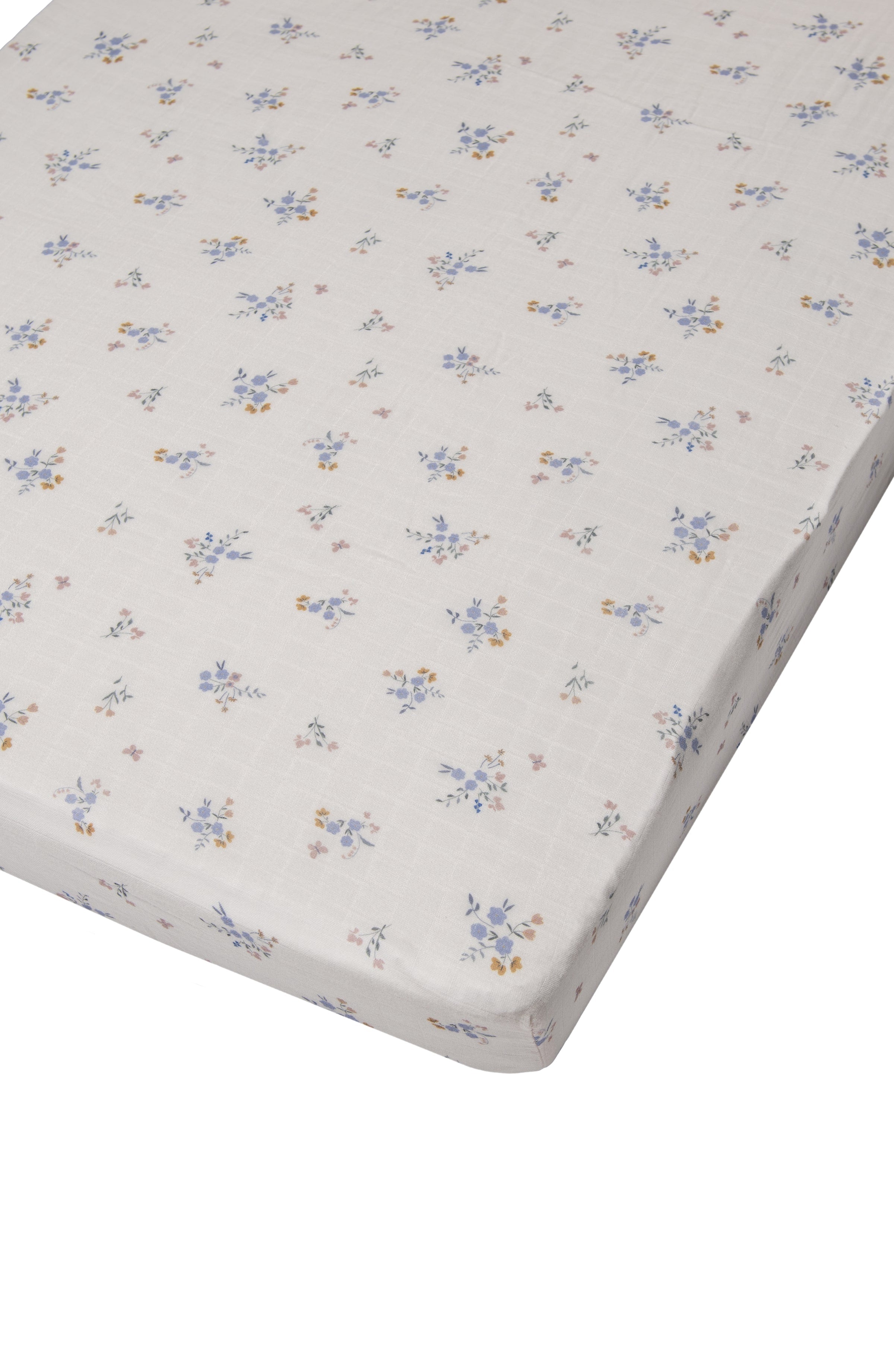 Loulou Lollipop Bamboo Muslin Fitted Crib Sheet Ditsy Floral