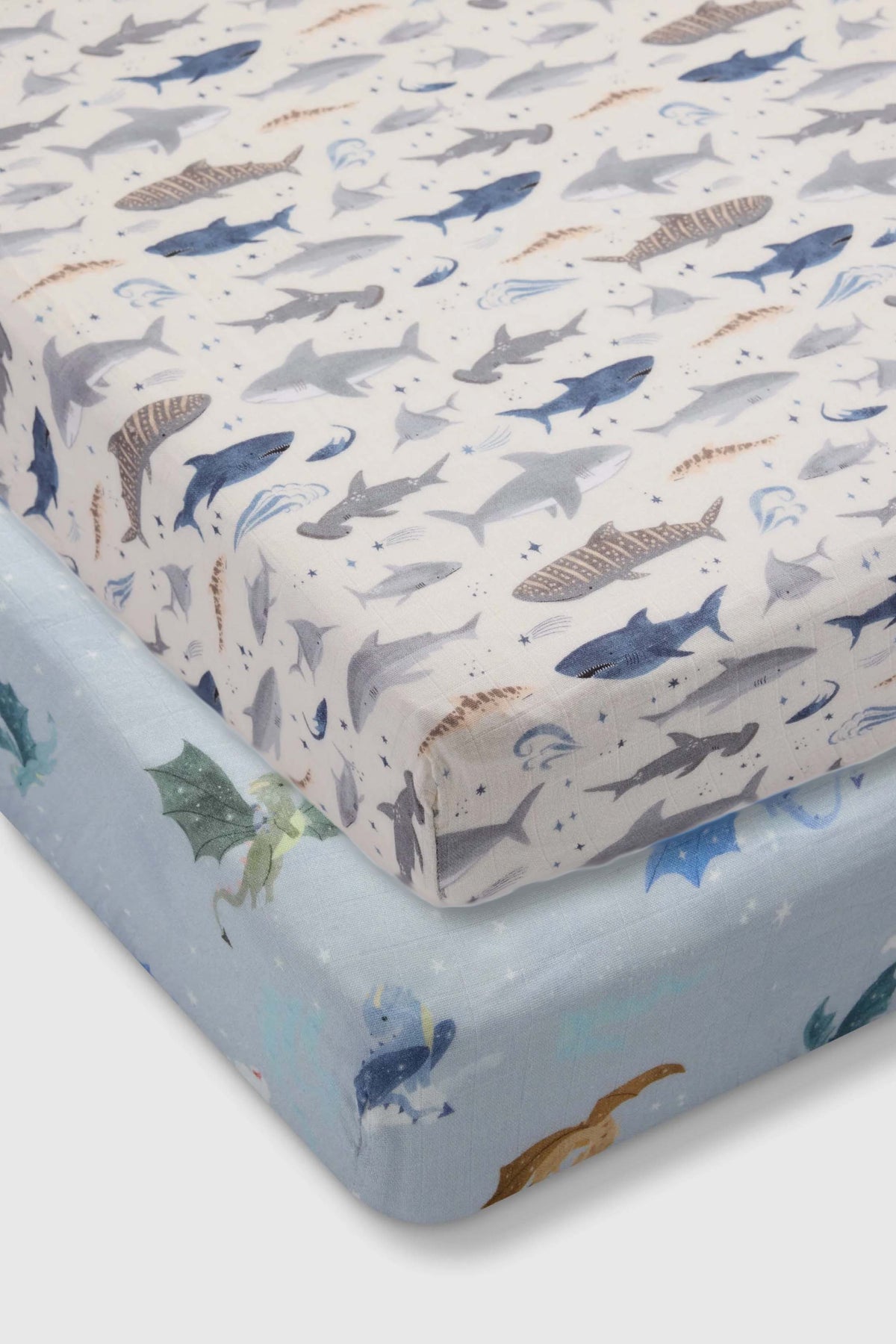 Crib Sheet Bundle - Dragons vs Sharks