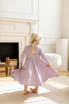 Waffle-Long-Sleeve-Skater-Dress-Lavender-1