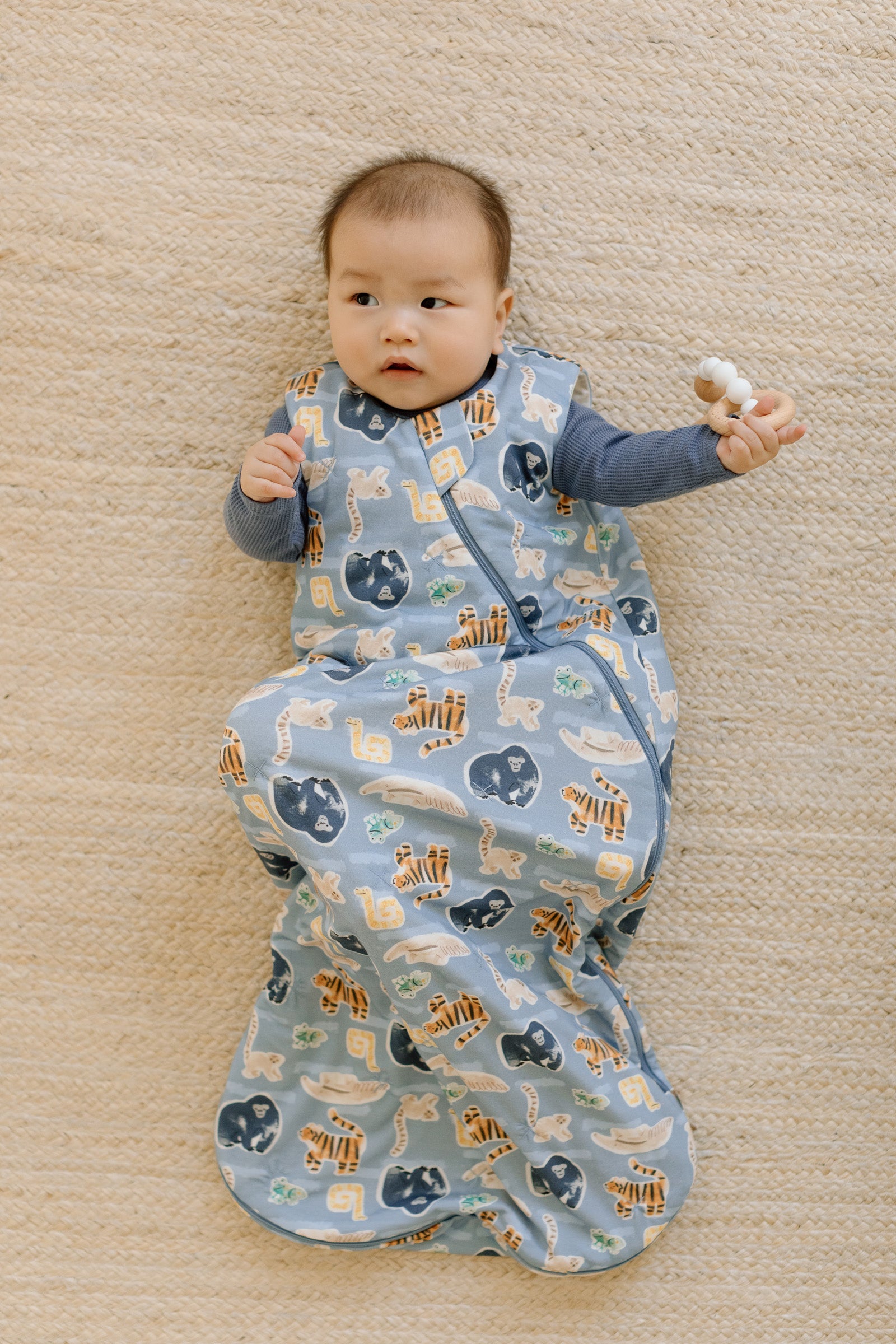 Muslin-Lightweight-Sleep-Bags-0.5-TOG-Jungle-Friends-1