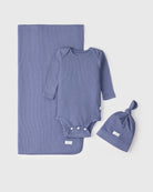 Newborn Gfit Set - Waffle Denim Blue 2