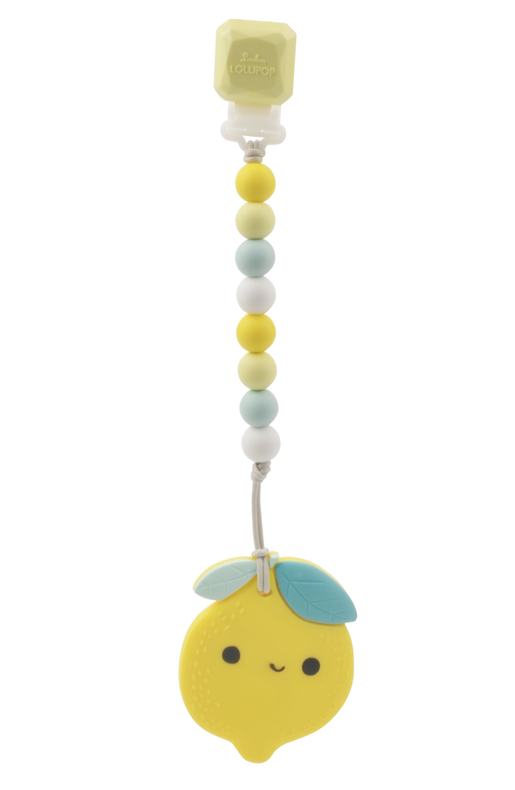 Gem-Pacifier-Clip-Teether-Set-Lemon-1