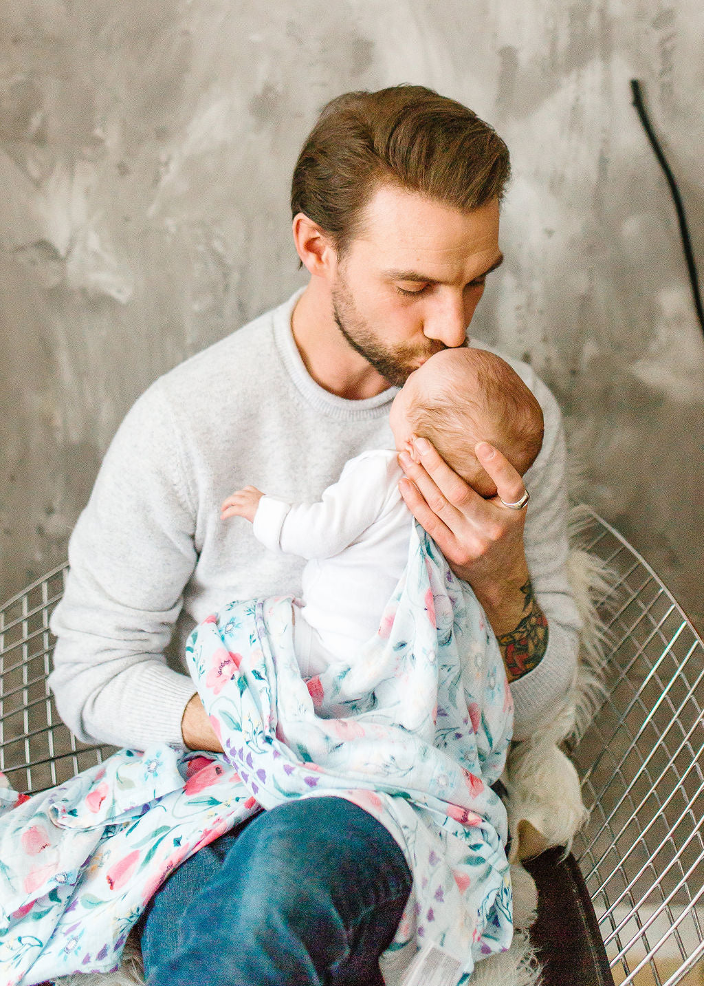 Muslin Swaddle Bluebell – LOULOU LOLLIPOP CA