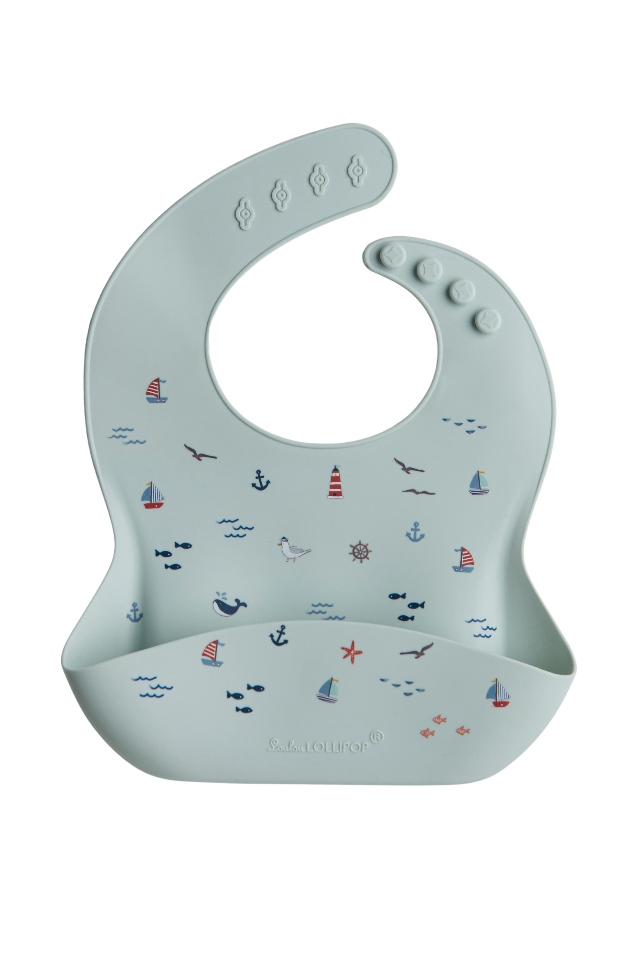 Silicone Bib Printed - Set Sail