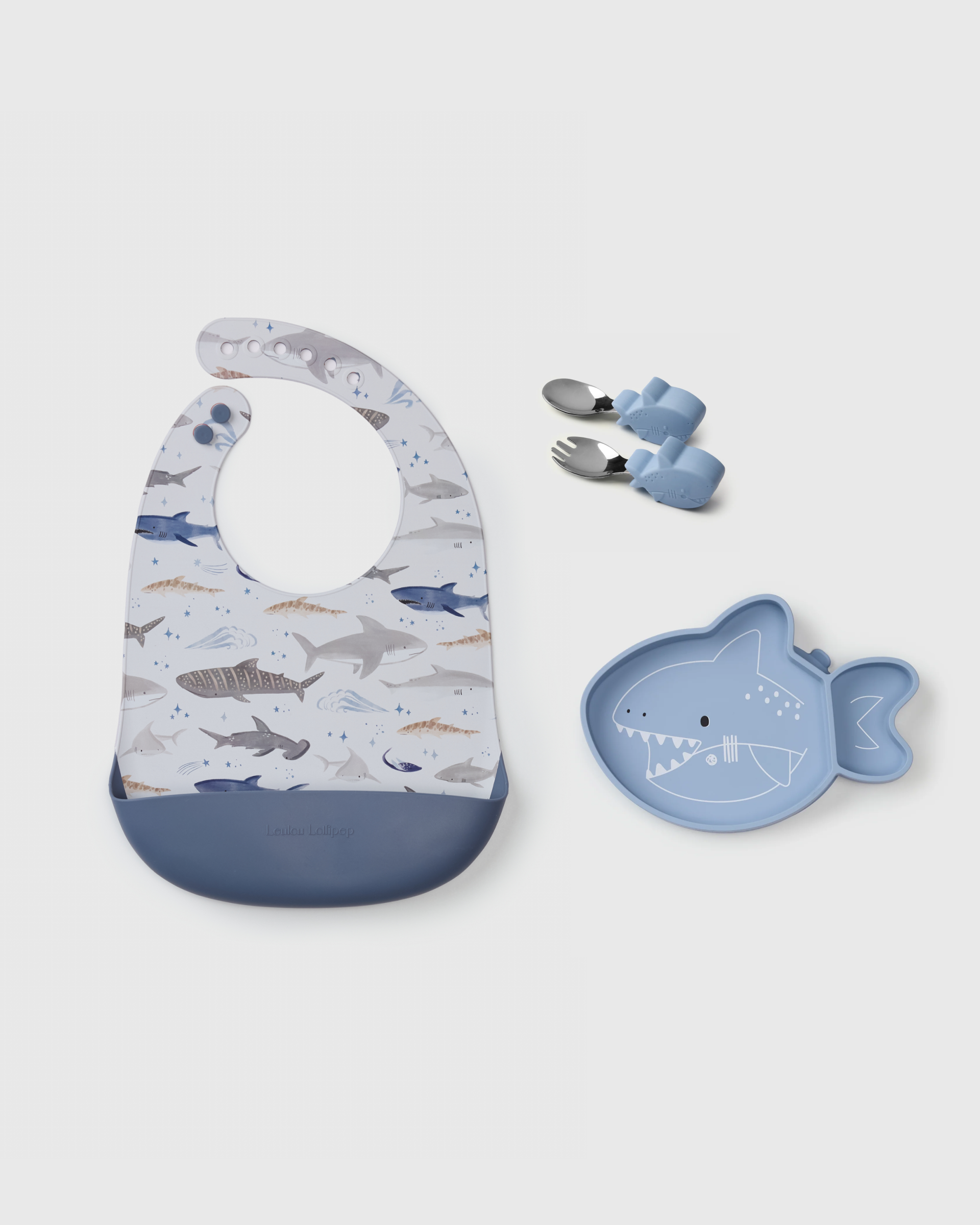 Baby Learning & Feeding Bundle - Smiley Sharks
