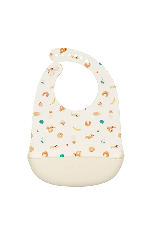 Silicone Bib Printed - French Breakfast