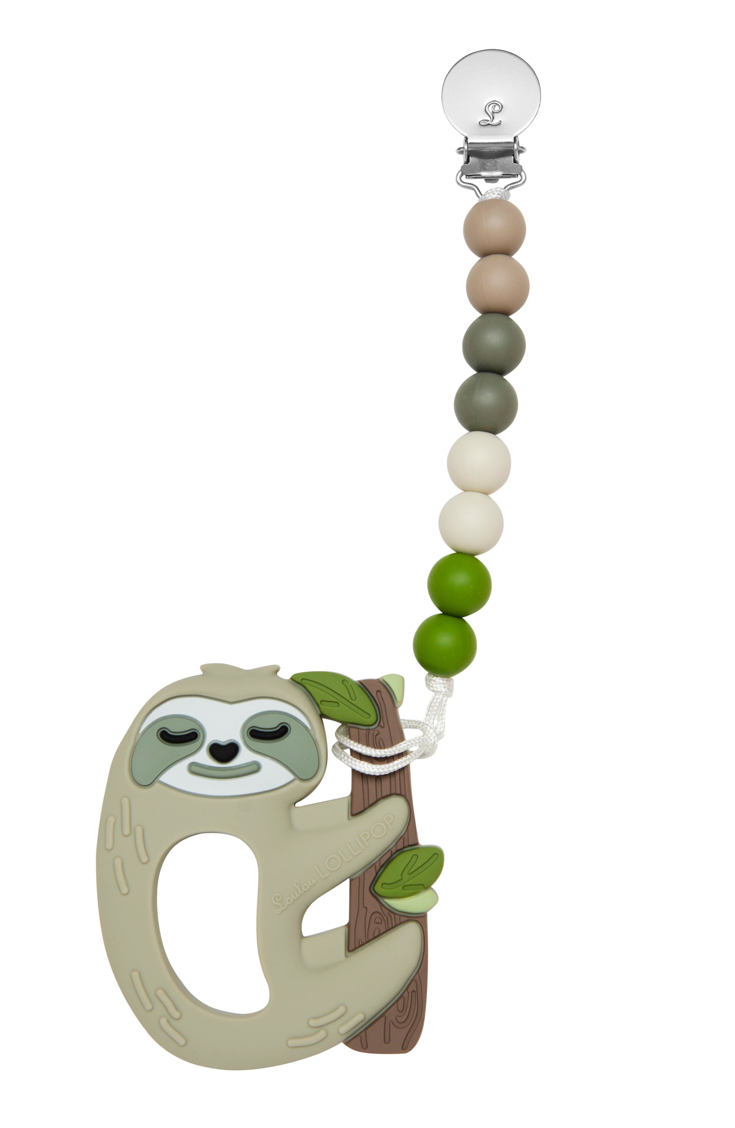 Pacifier-Clip-Teether-Set-Sloth-1