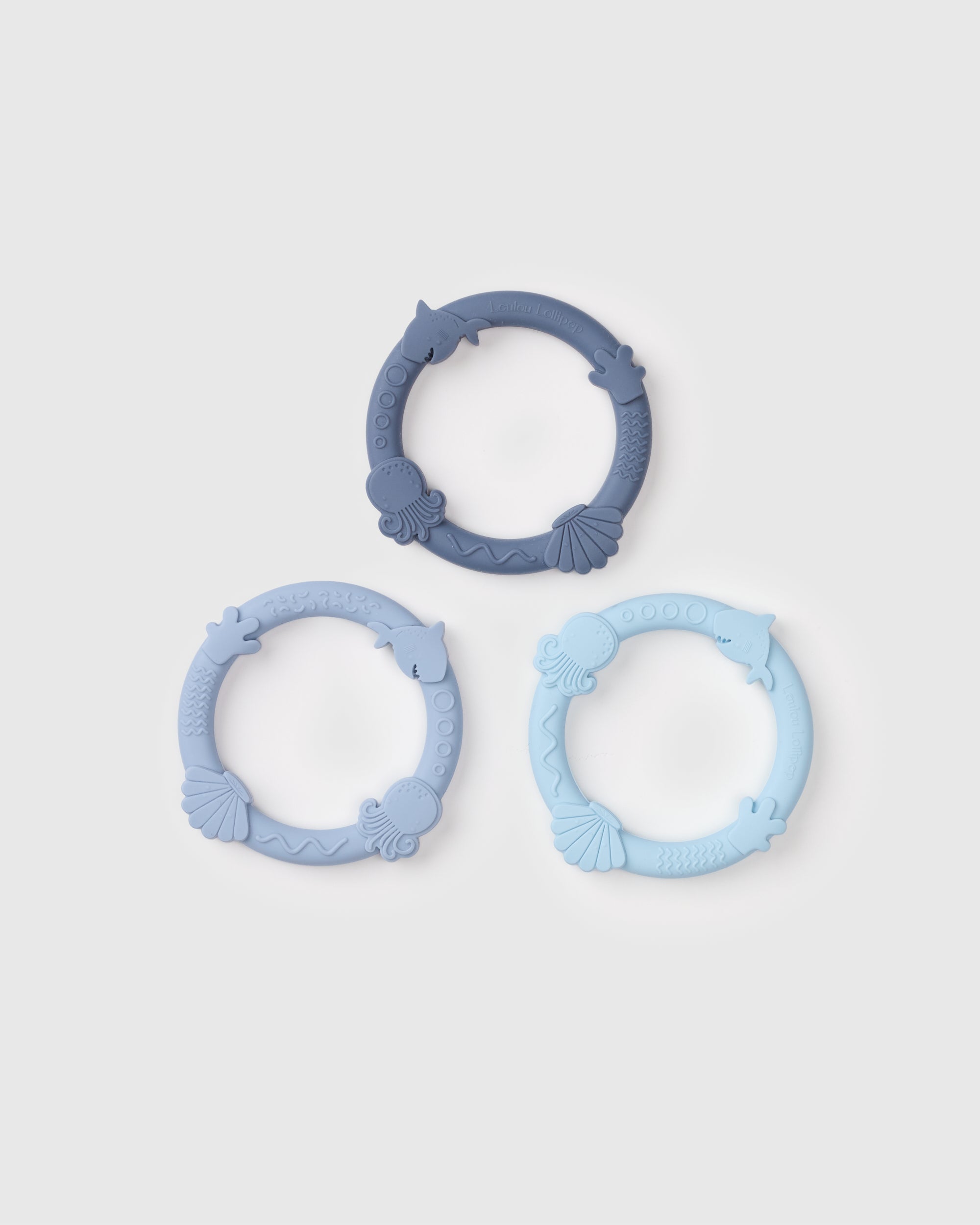 Wild Teether Ring Set - Blue Fog