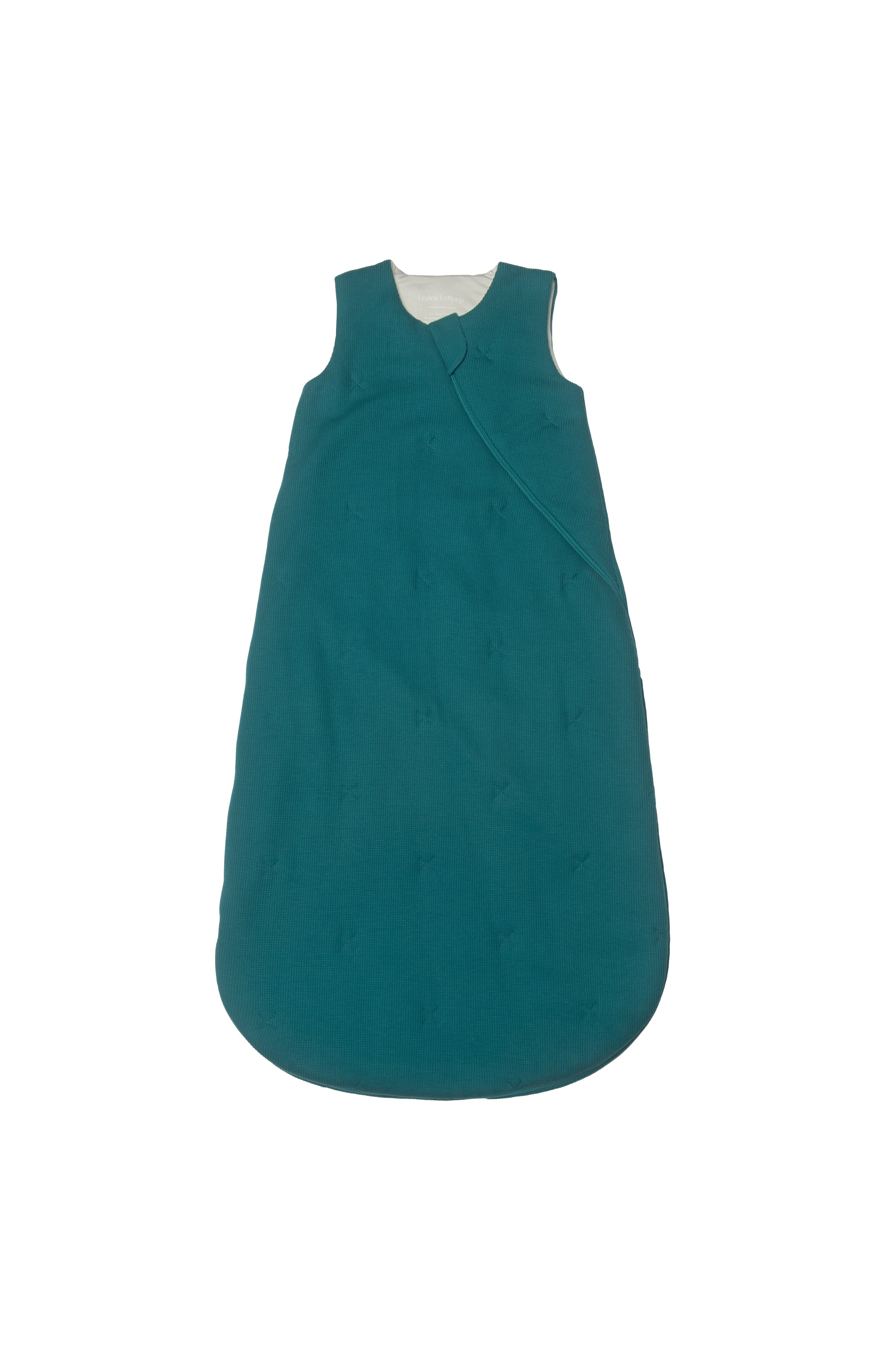 Loulou Lollipop TENCEL 1.0 TOG baby sleep bag in Peacock — front view on white background
