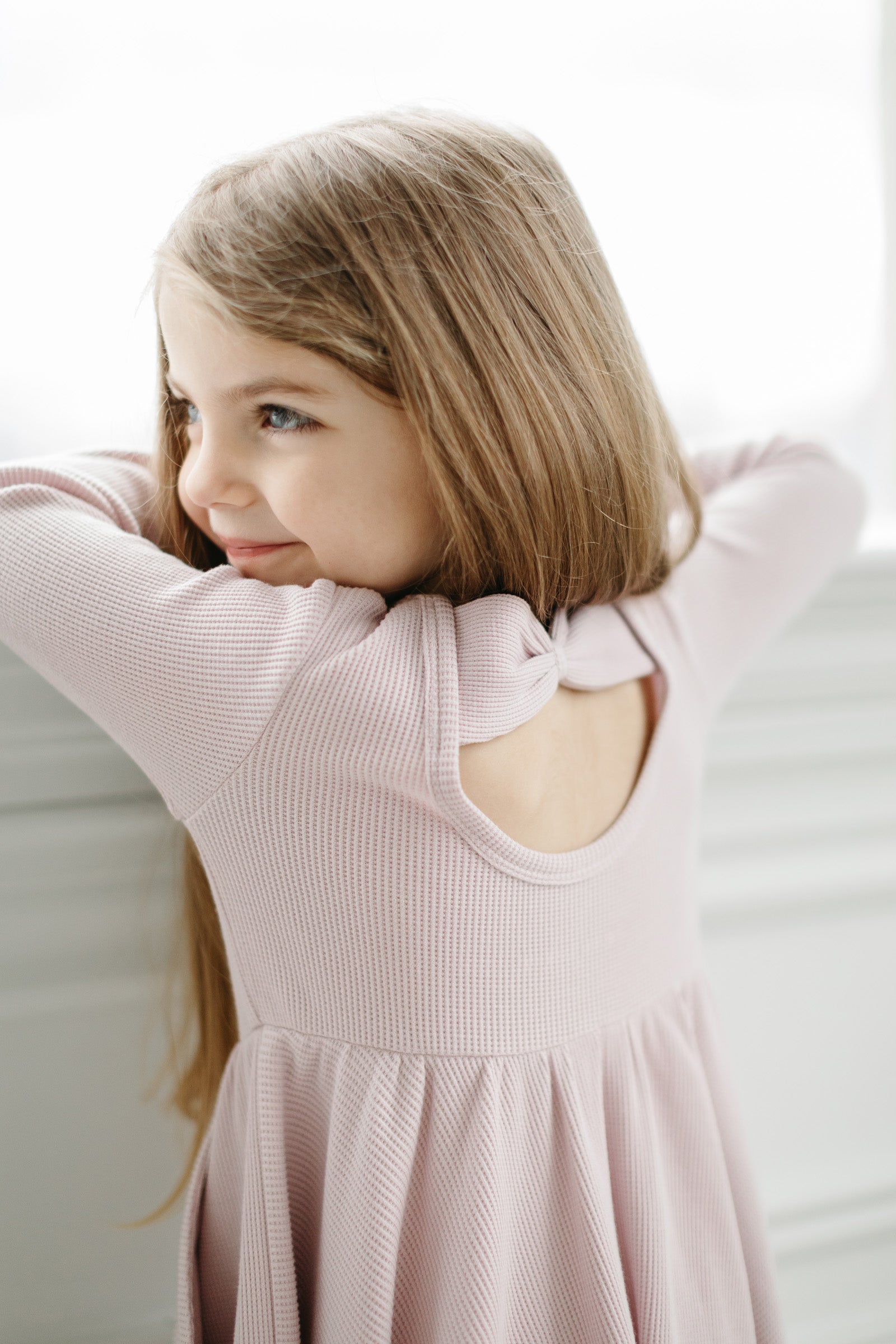 Waffle-Long-Sleeve-Skater-Dress-Blush-Pink-2