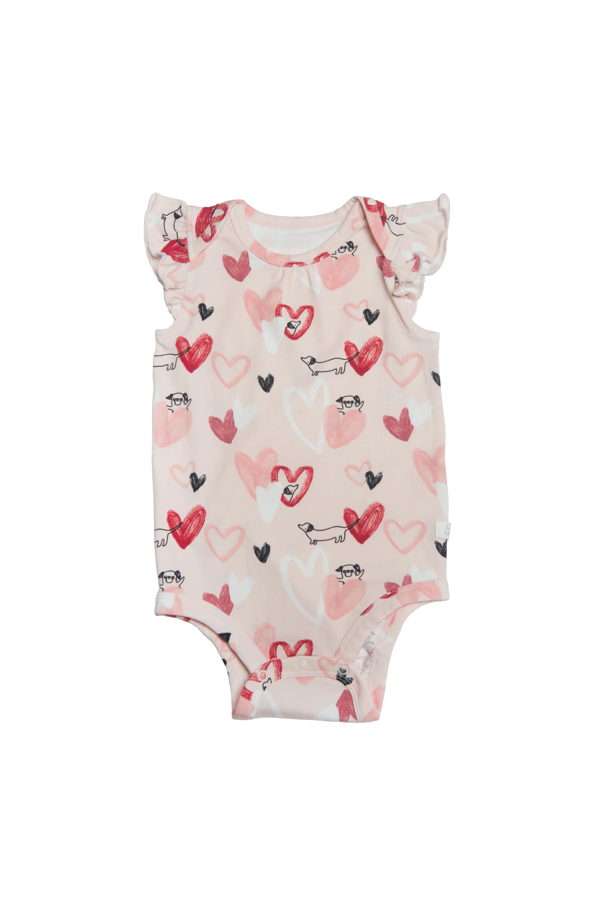 Short-Sleeve-Ruffle-Bodysuit-Pink-Pup-1